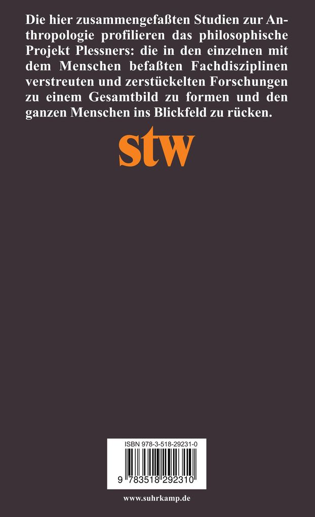 Weitere Ansicht: Gesammelte Schriften 8. Conditio humana | Helmuth Plessner
