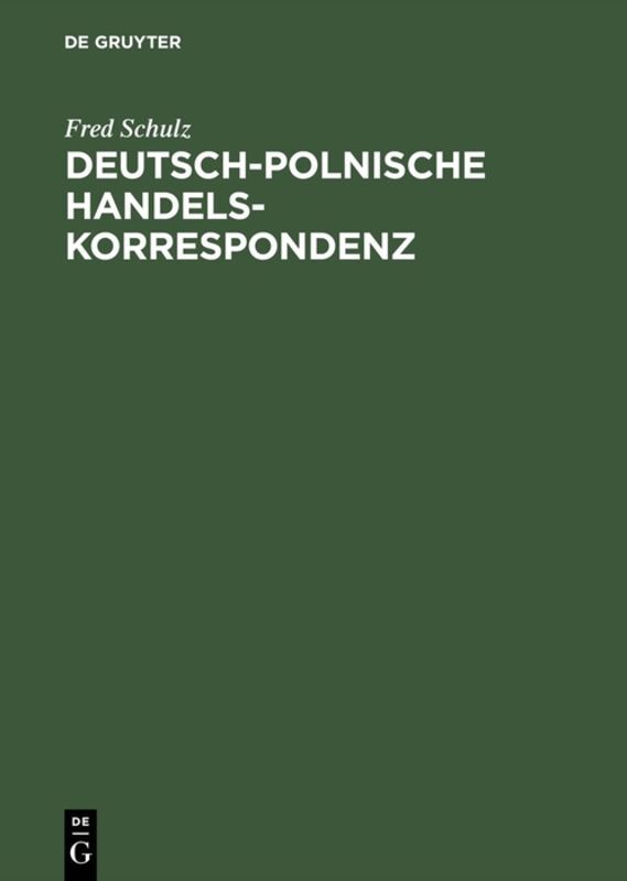 Deutsch-polnische Handelskorrespondenz als Buch (gebunden)