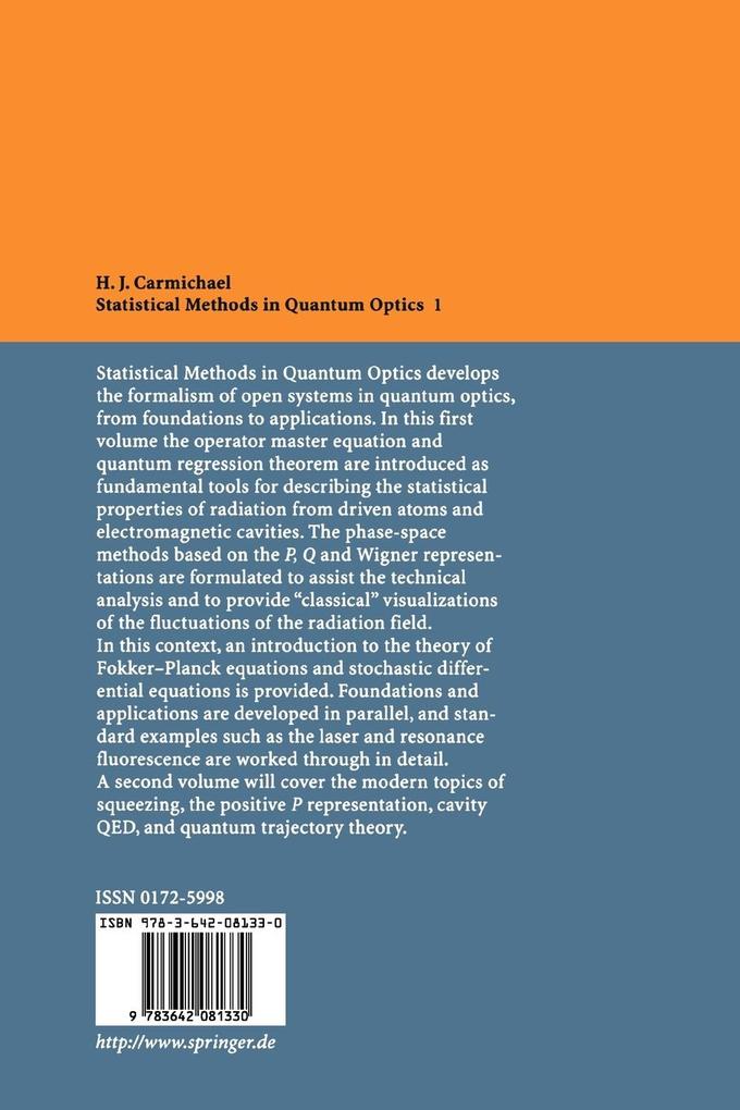 Weitere Ansicht: Statistical Methods in Quantum Optics 1 | Howard J. Carmichael