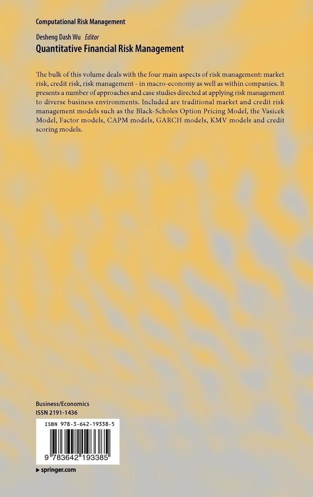 Weitere Ansicht: Quantitative Financial Risk Management