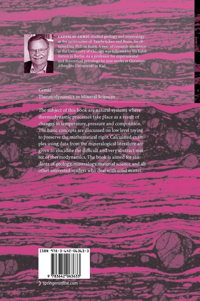 Weitere Ansicht: Thermodynamics in Mineral Sciences | Ladislav Cemic