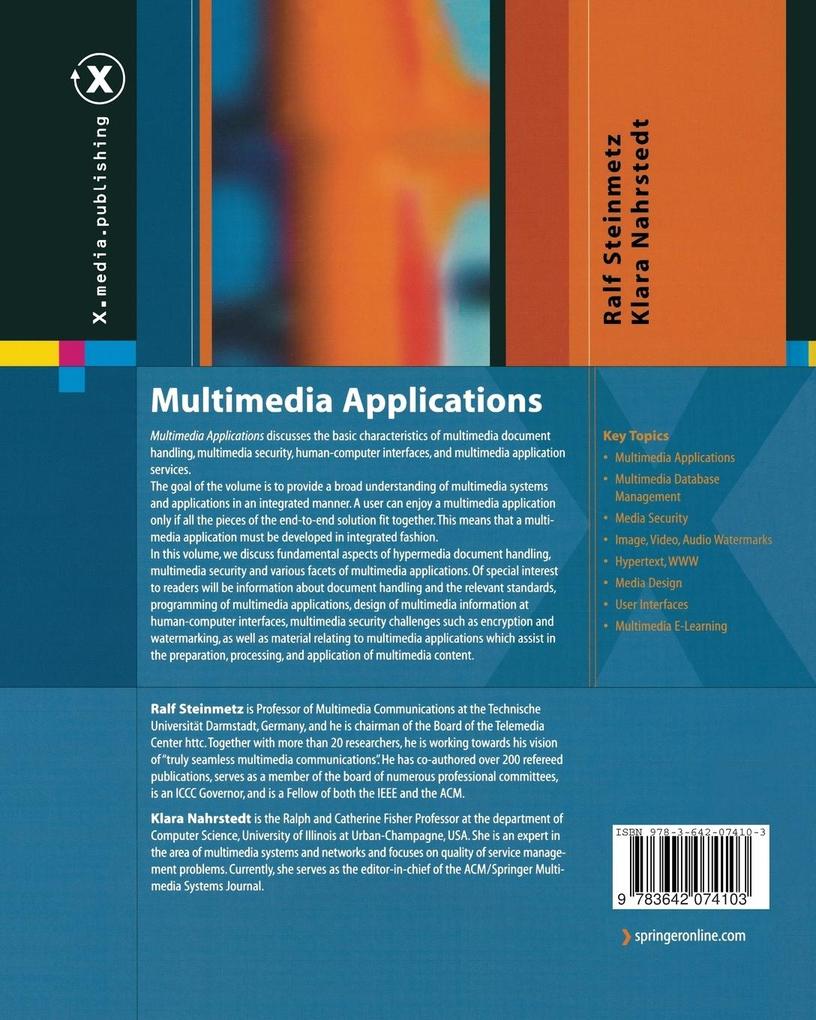 Weitere Ansicht: Multimedia Applications | Klara Nahrstedt, Ralf Steinmetz