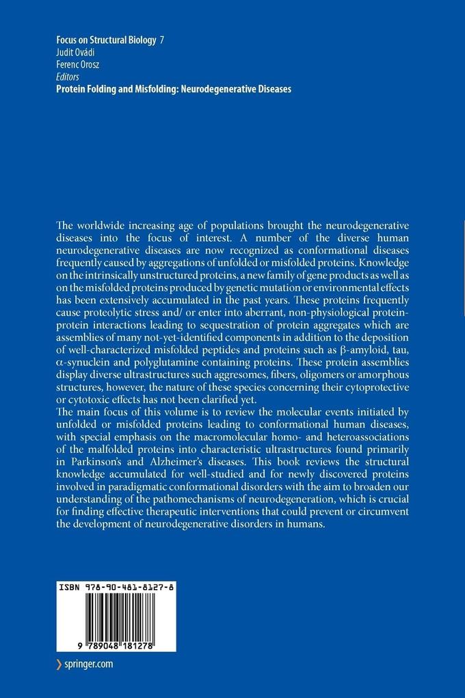 Weitere Ansicht: Protein folding and misfolding: neurodegenerative diseases