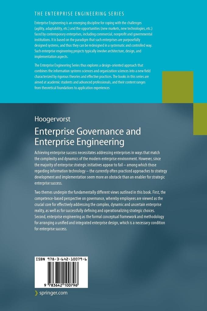 Weitere Ansicht: Enterprise Governance and Enterprise Engineering | Jan A. P. Hoogervorst