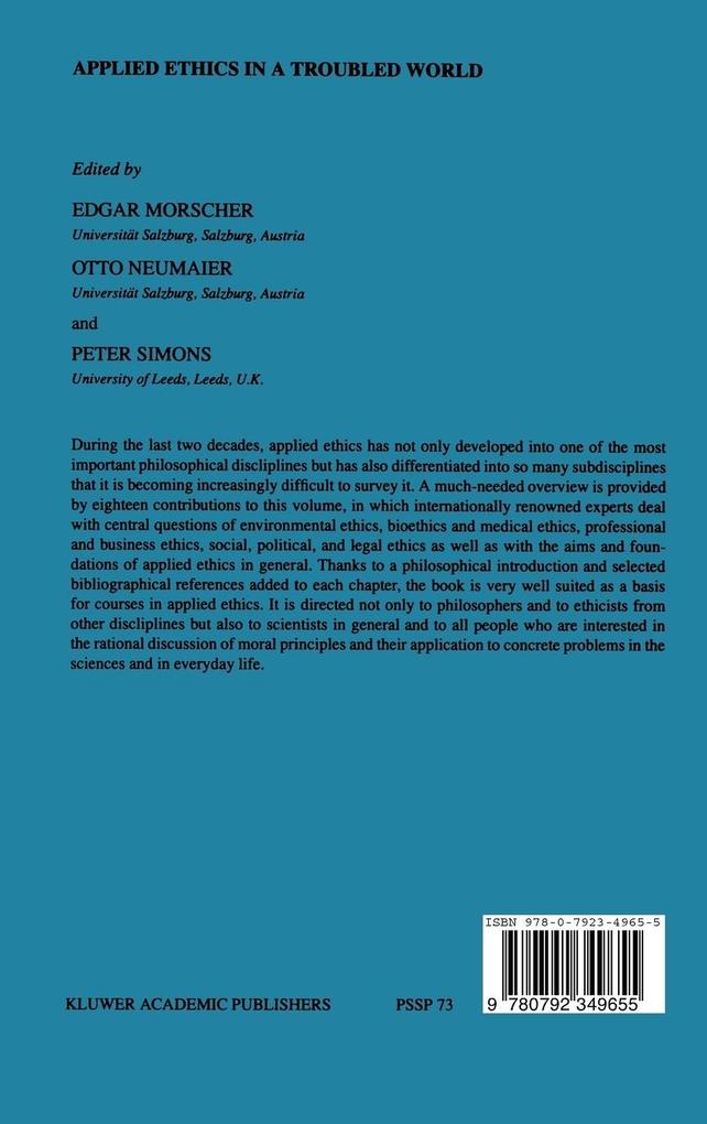 Weitere Ansicht: Applied Ethics in a Troubled World