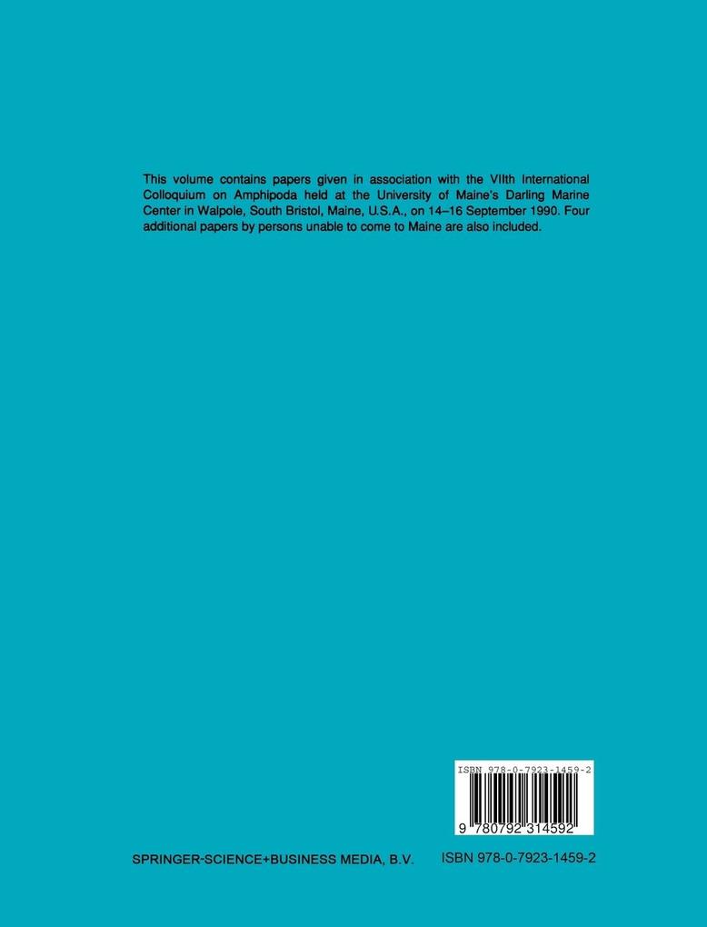 Weitere Ansicht: Viith International Colloquium on Amphipoda