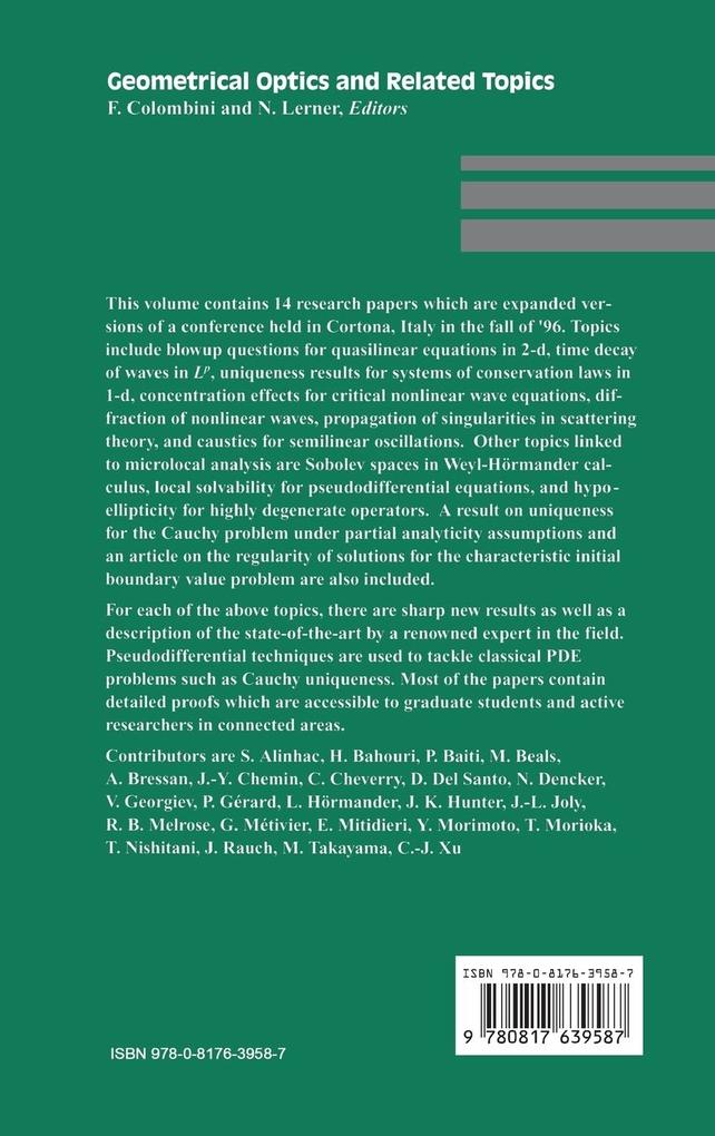 Weitere Ansicht: Geometrical Optics and Related Topics