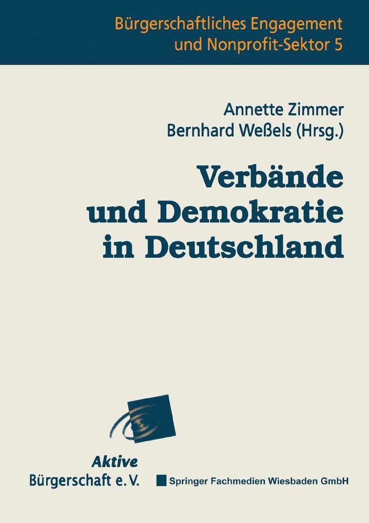 Produktbild: Verbände und Demokratie in Deutschland