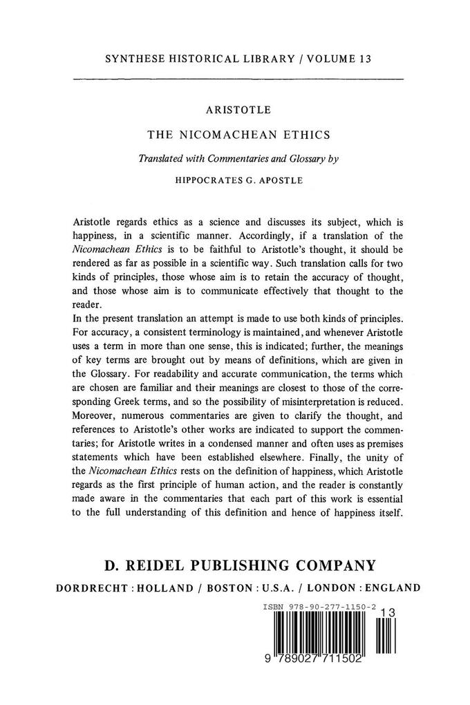 Weitere Ansicht: The Nicomachean Ethics