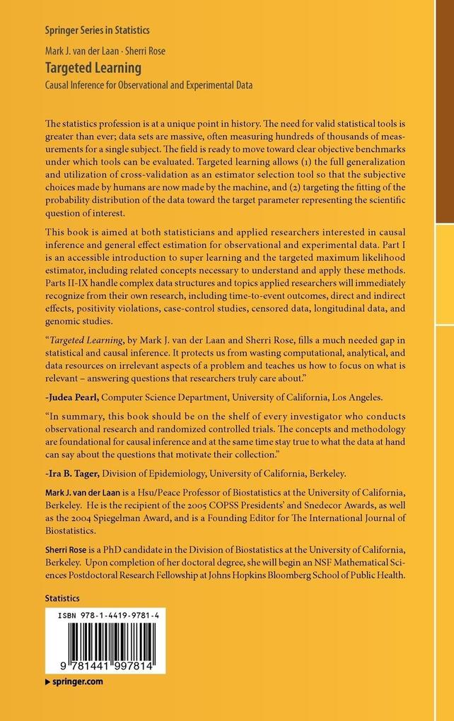 Weitere Ansicht: Targeted Learning | Mark J. Van Der Laan, Sherri Rose, Mark J. van der Laan