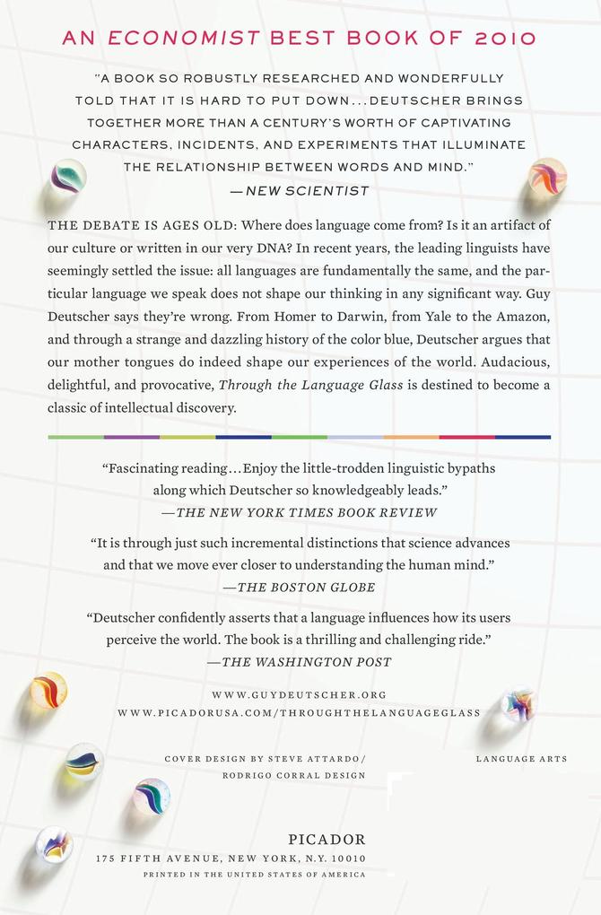 Weitere Ansicht: Through the Language Glass | Guy Deutscher