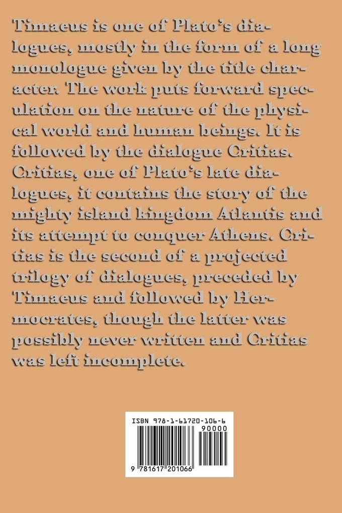 Weitere Ansicht: Timaeus and Critias | Plato