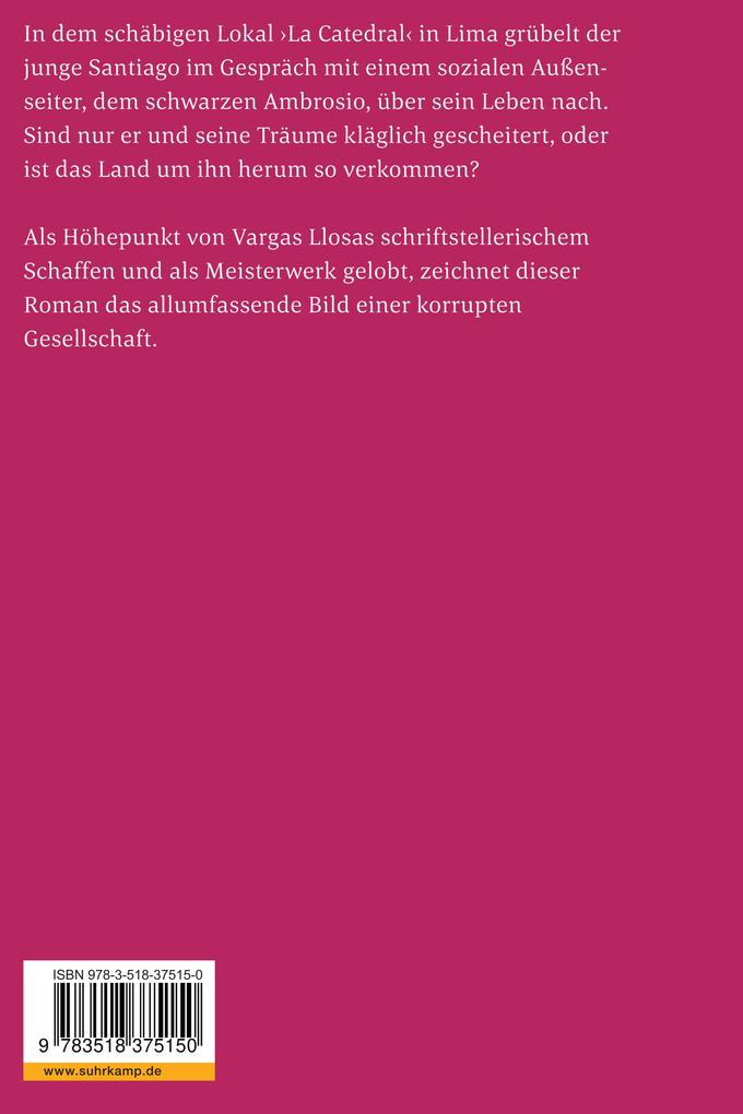 Weitere Ansicht: Gespräch in der 'Kathedrale' | Mario Vargas Llosa
