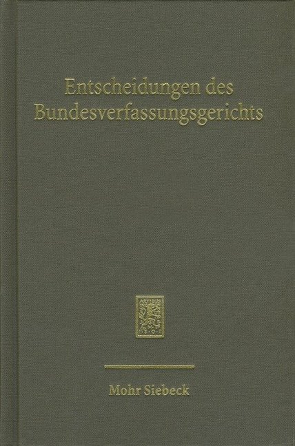 Produktbild: Entscheidungen des Bundesverfassungsgerichts (BVerfGE)