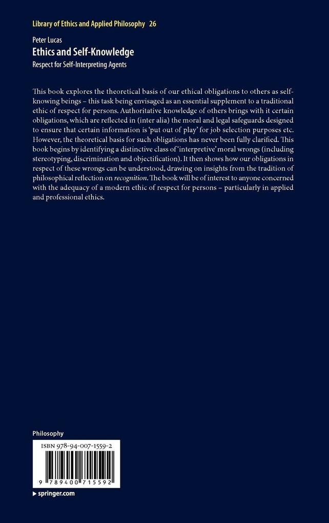 Weitere Ansicht: Ethics and Self-Knowledge | Peter Lucas