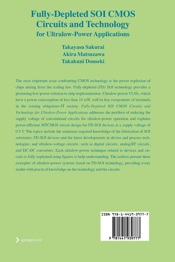 Buch (kartoniert): "Fully-Depleted SOI CMOS Circuits and Technology for ...