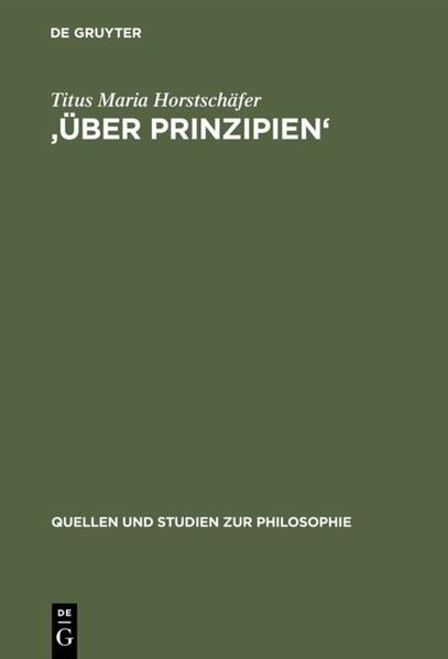 Produktbild: 'Über Prinzipien' | Titus Maria Horstschäfer
