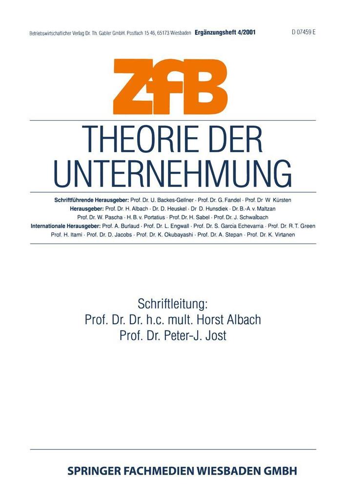 Produktbild: Theorie der Unternehmung