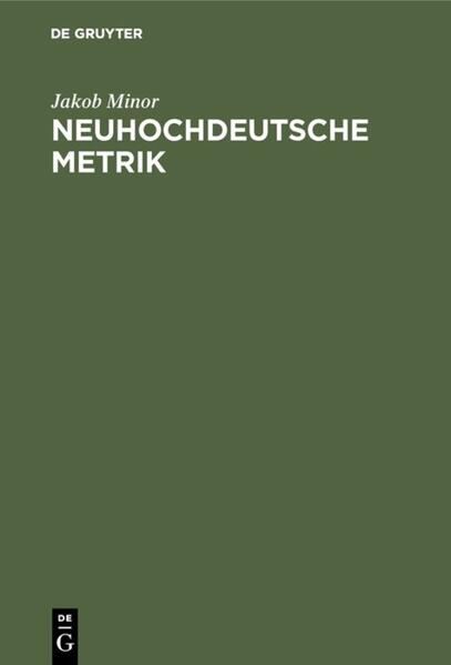Produktbild: Neuhochdeutsche Metrik | Jakob Minor