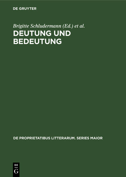 Produktbild: Deutung und Bedeutung