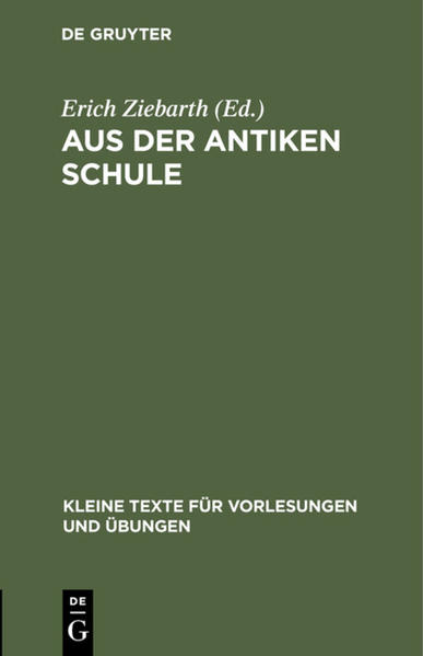 Produktbild: Aus der antiken Schule
