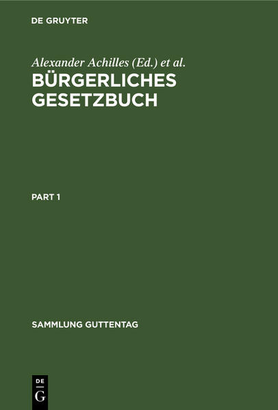 Produktbild: Bürgerliches Gesetzbuch