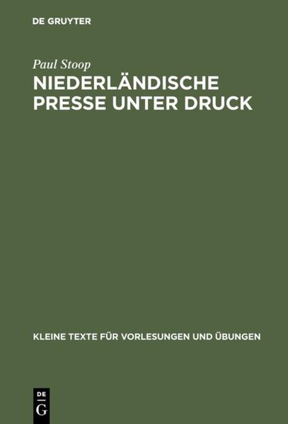 Produktbild: Niederländische Presse unter Druck | Paul Stoop