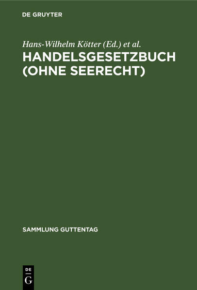 Produktbild: Handelsgesetzbuch (ohne Seerecht)