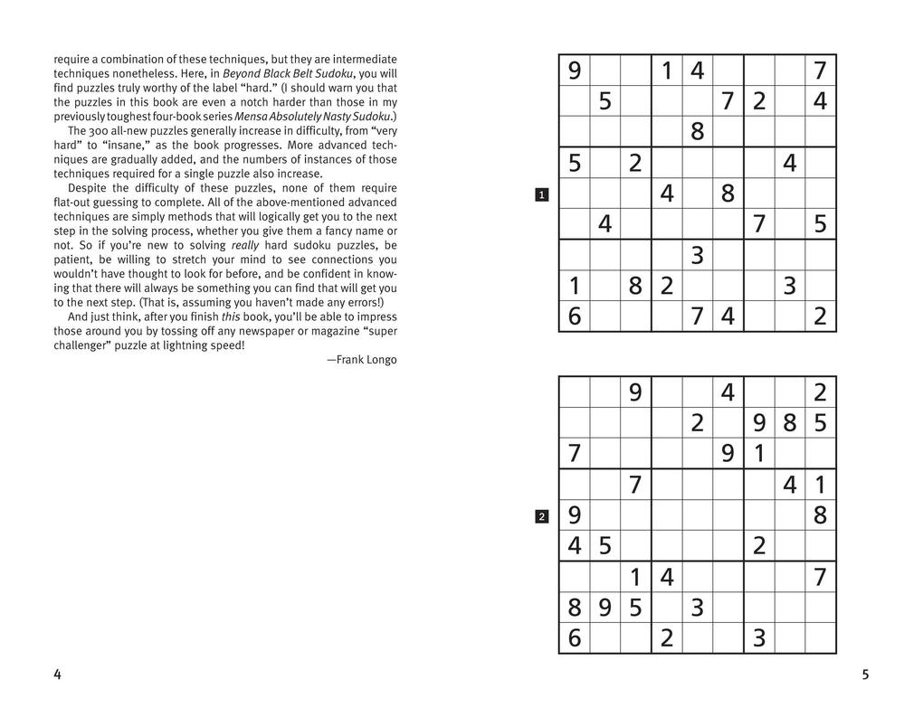 Weitere Ansicht: Beyond Black Belt Sudoku | Frank Longo