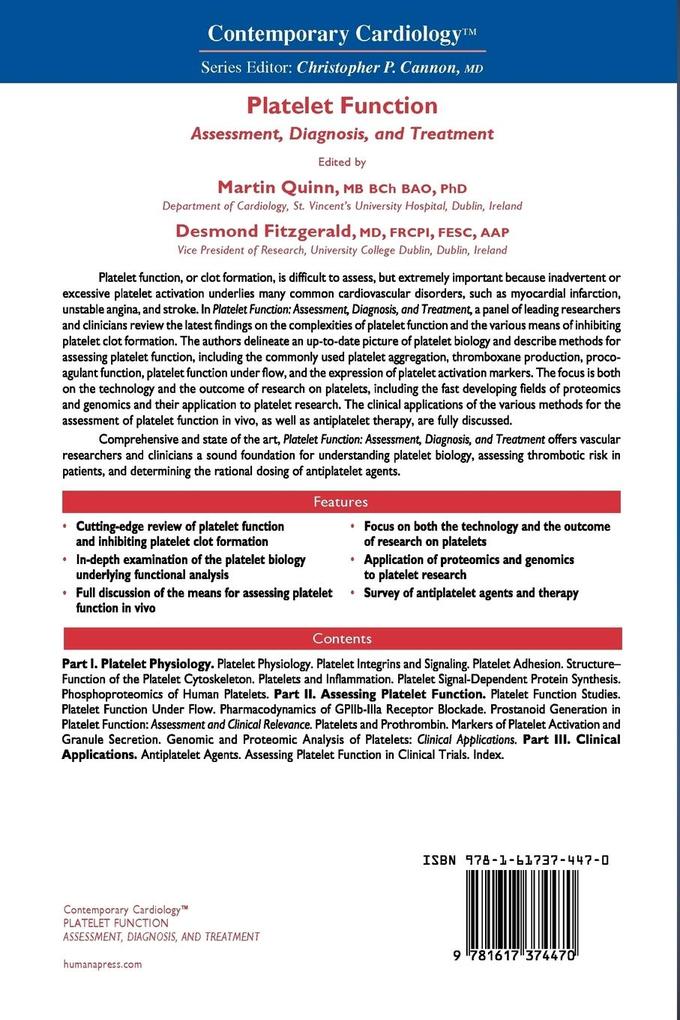 Weitere Ansicht: Platelet Function