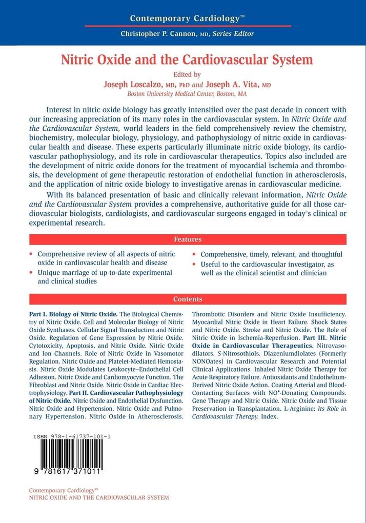 Weitere Ansicht: Nitric Oxide and the Cardiovascular System