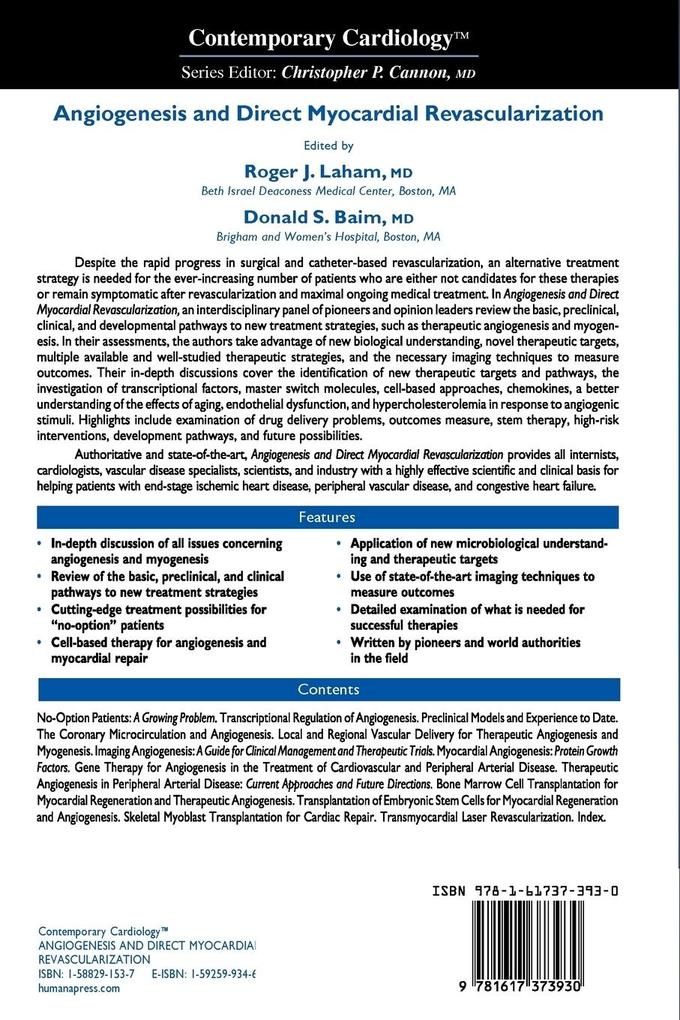 Weitere Ansicht: Angiogenesis and Direct Myocardial Revascularization