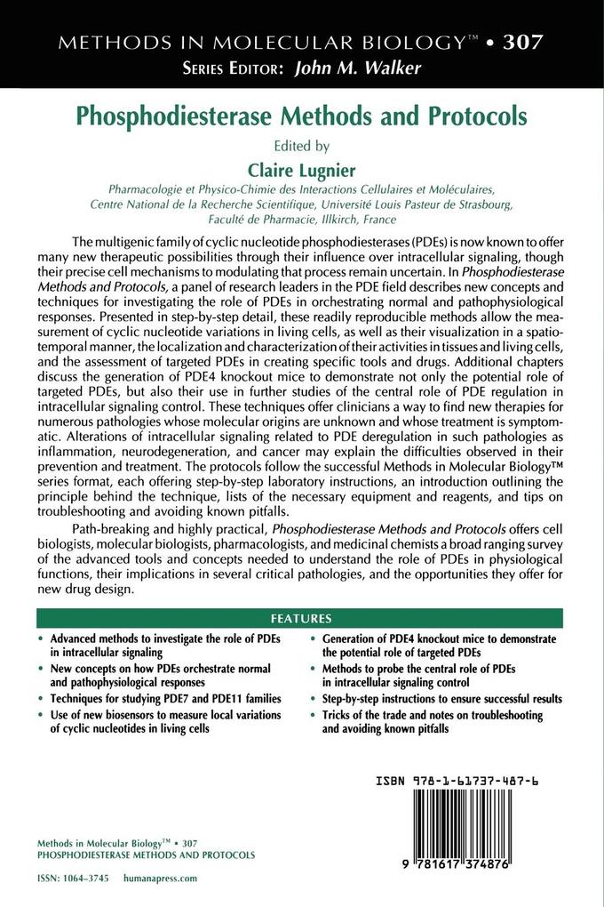 Weitere Ansicht: Phosphodiesterase Methods and Protocols