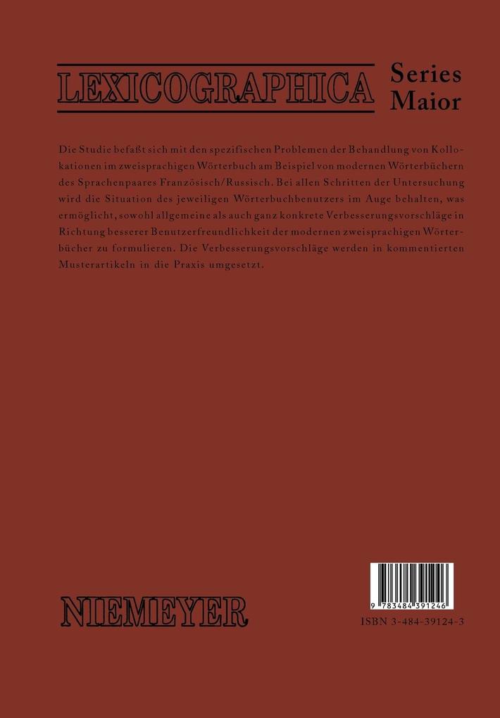 Weitere Ansicht: Kollokationen im zweisprachigen Wörterbuch | Ekaterina Butina-Koller