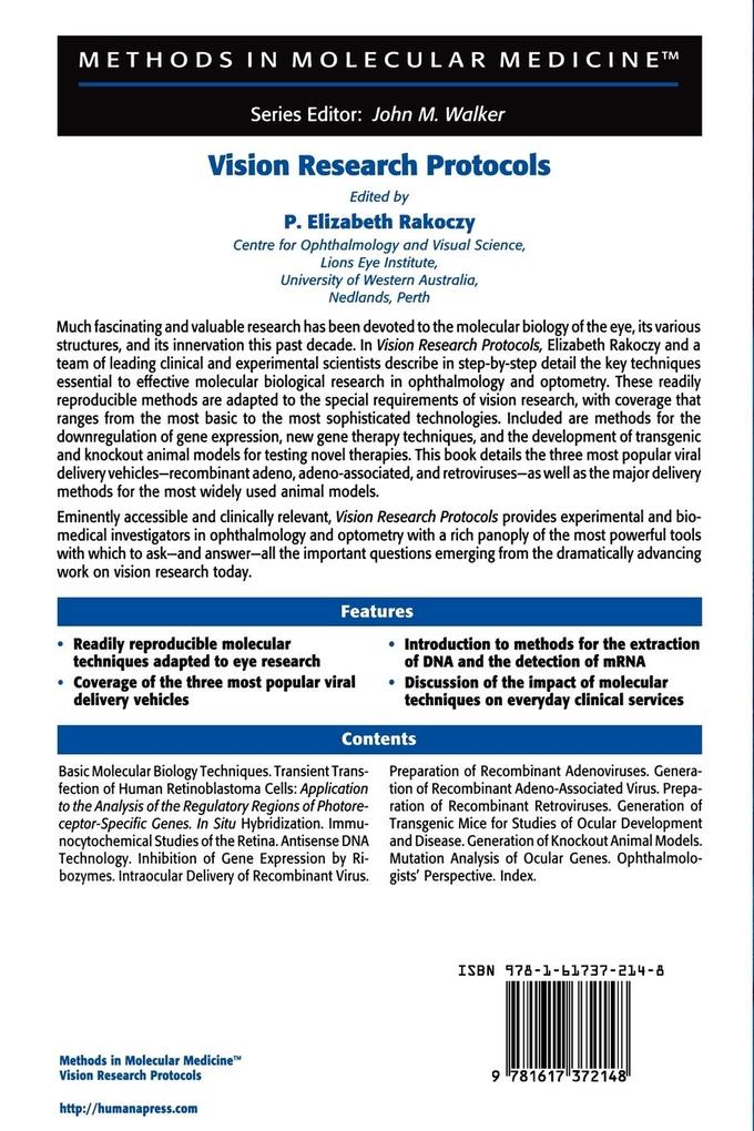 Weitere Ansicht: Vision Research Protocols