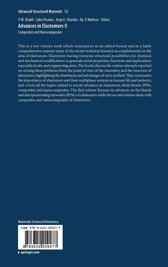 Weitere Ansicht: Advances in Elastomers II