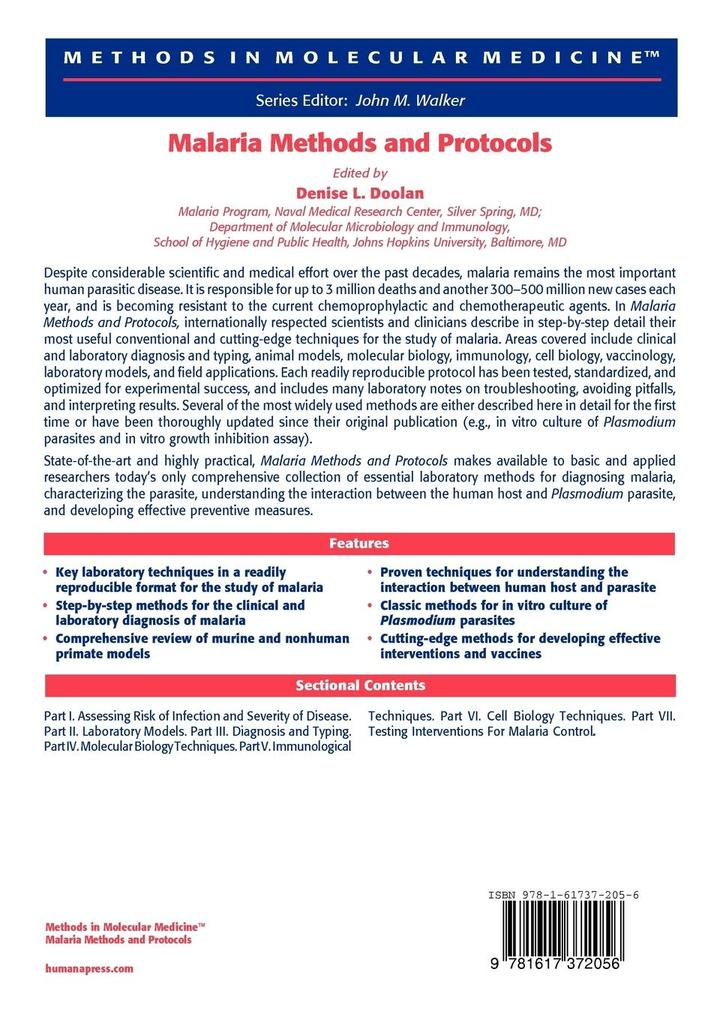 Weitere Ansicht: Malaria Methods and Protocols