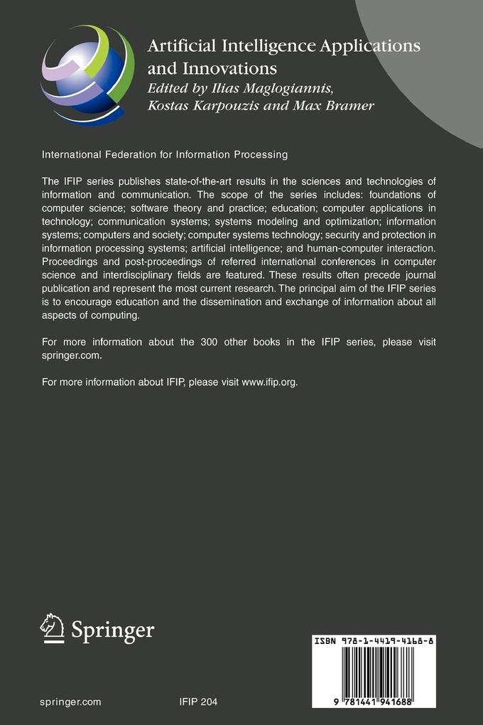 Weitere Ansicht: Artificial Intelligence Applications and Innovations