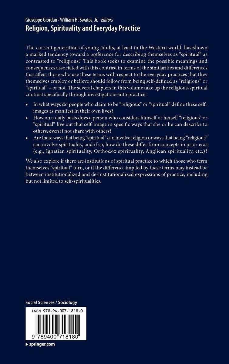 Weitere Ansicht: Religion, Spirituality and Everyday Practice
