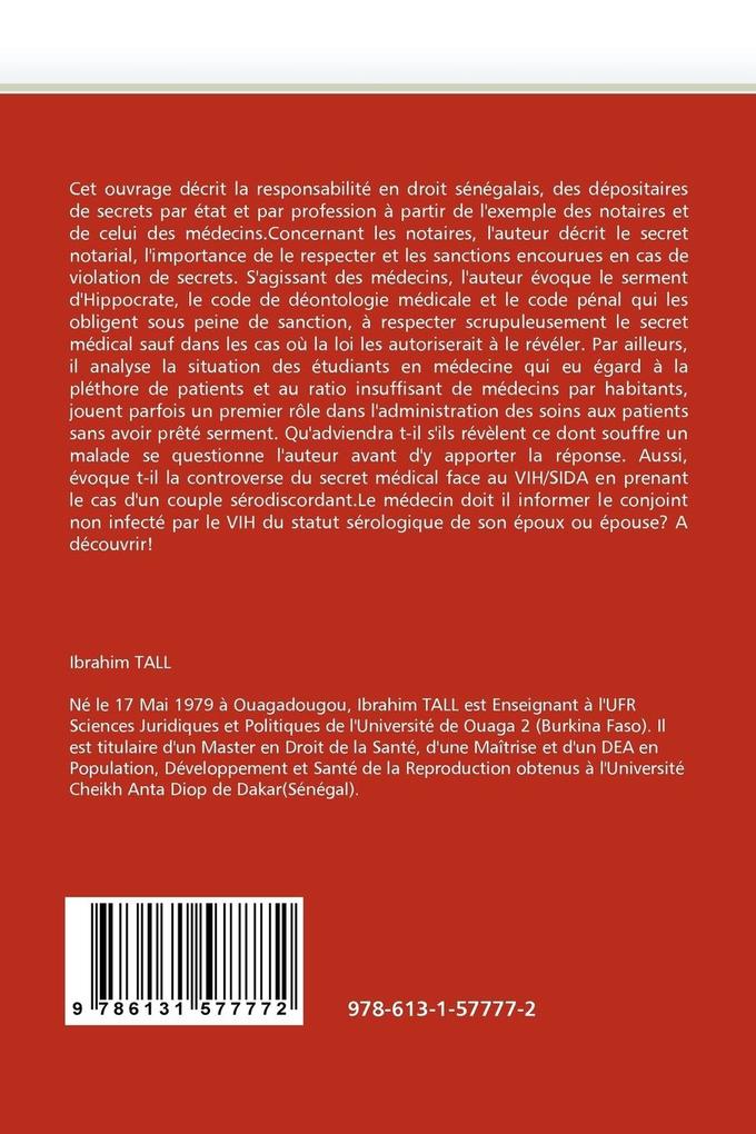 Weitere Ansicht: Le secret et sa violation | Ibrahim Tall