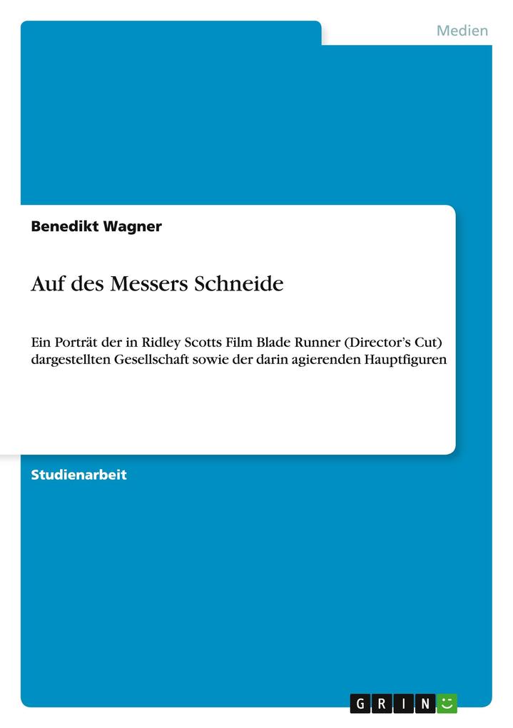 Produktbild: Auf des Messers Schneide | Benedikt Wagner