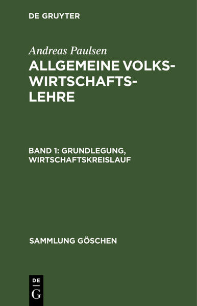 Produktbild: Grundlegung, Wirtschaftskreislauf | Andreas Paulsen, Rudolf Schilcher