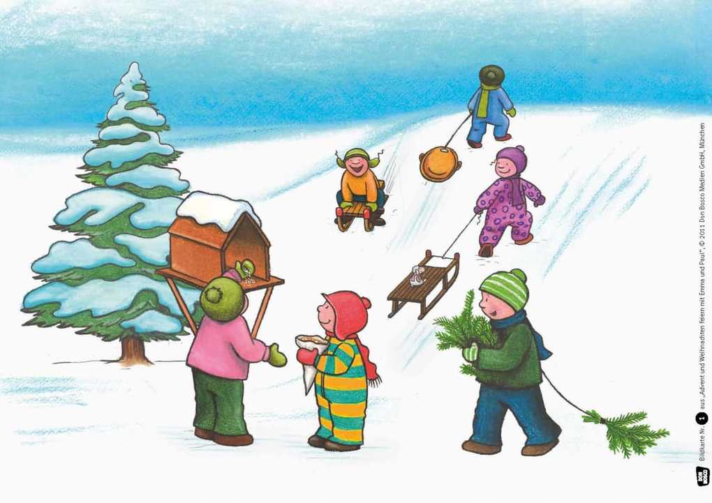 Weitere Ansicht: Advent und Weihnachten feiern mit Emma und Paul. Kamishibai Bildkartenset | Monika Lehner