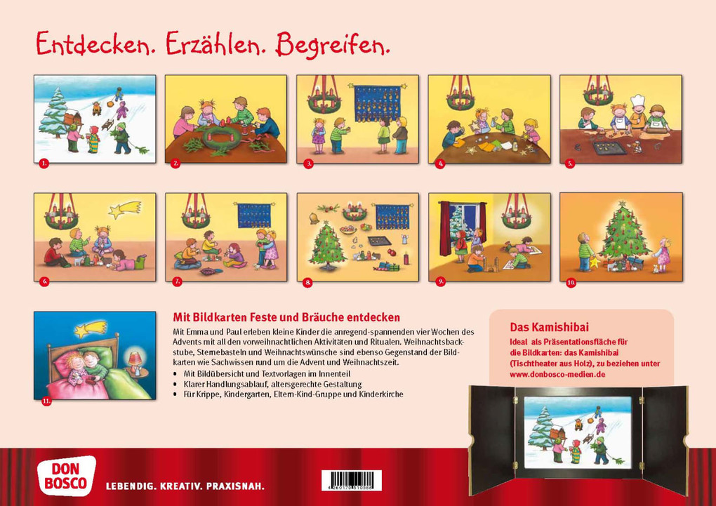 Weitere Ansicht: Advent und Weihnachten feiern mit Emma und Paul. Kamishibai Bildkartenset | Monika Lehner