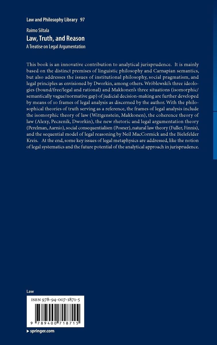 Weitere Ansicht: Law, Truth, and Reason | Raimo Siltala