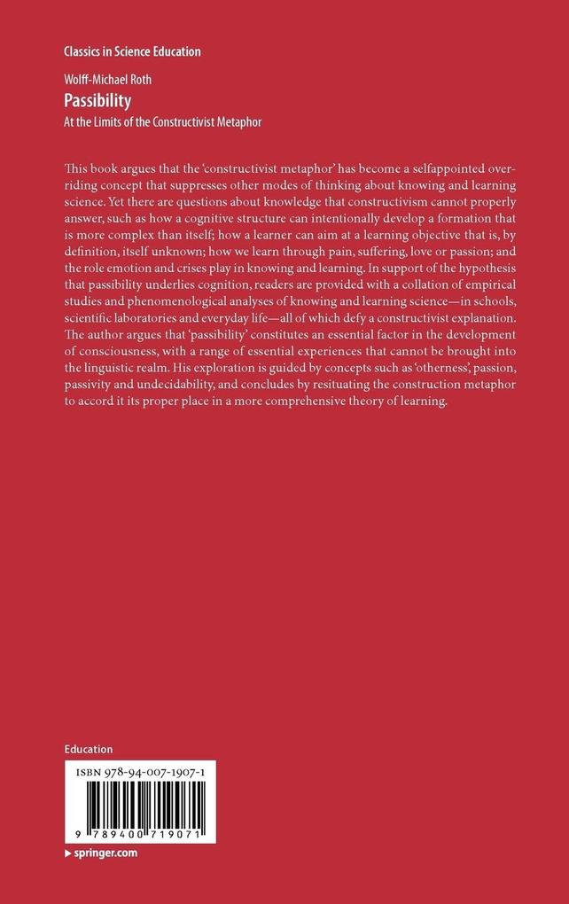 Weitere Ansicht: Passibility | Wolff-Michael Roth