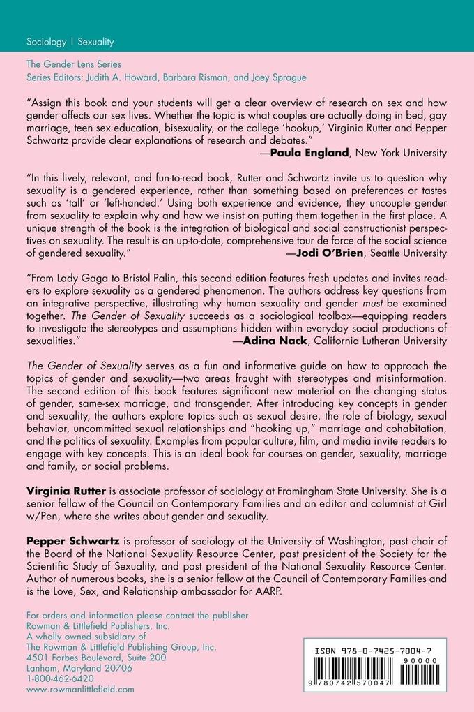 Weitere Ansicht: Gender of Sexuality | Virginia Rutter, Pepper Schwartz