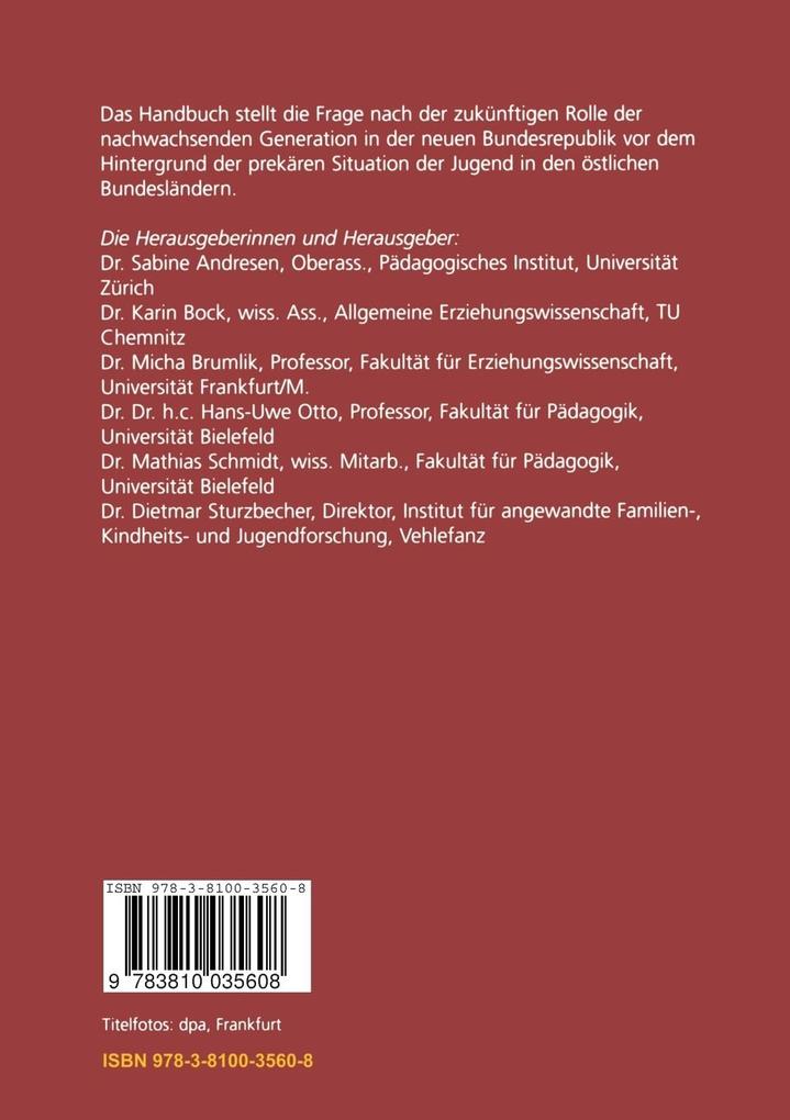 Weitere Ansicht: Vereintes Deutschland - geteilte Jugend