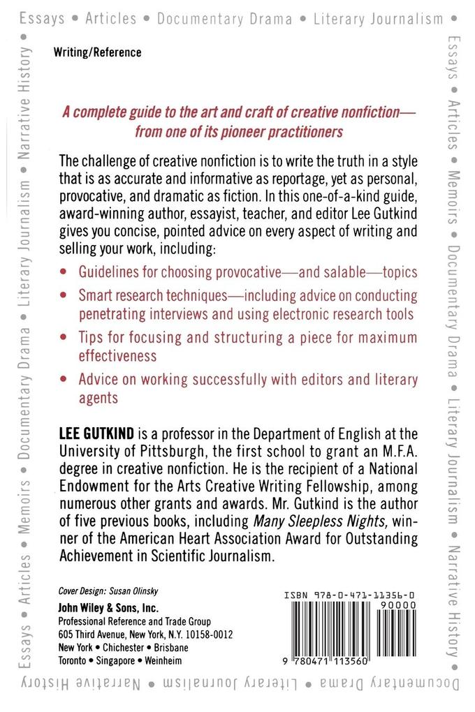 Weitere Ansicht: The Art of Creative Nonfiction | Lee Gutkind