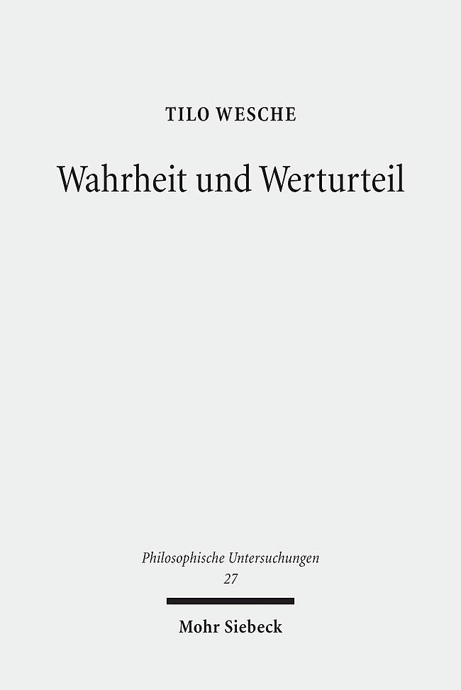 Produktbild: Wahrheit und Werturteil | Tilo Wesche